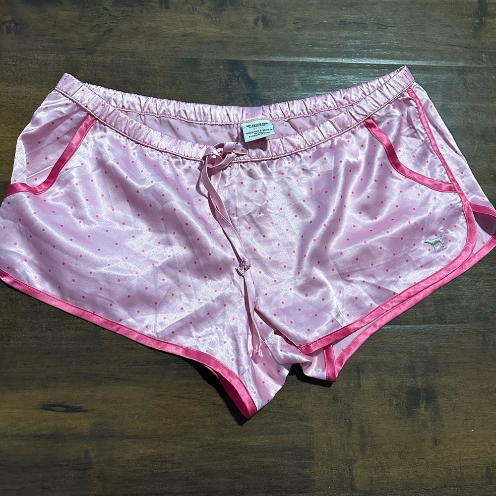 Pink Silk sleep shorts